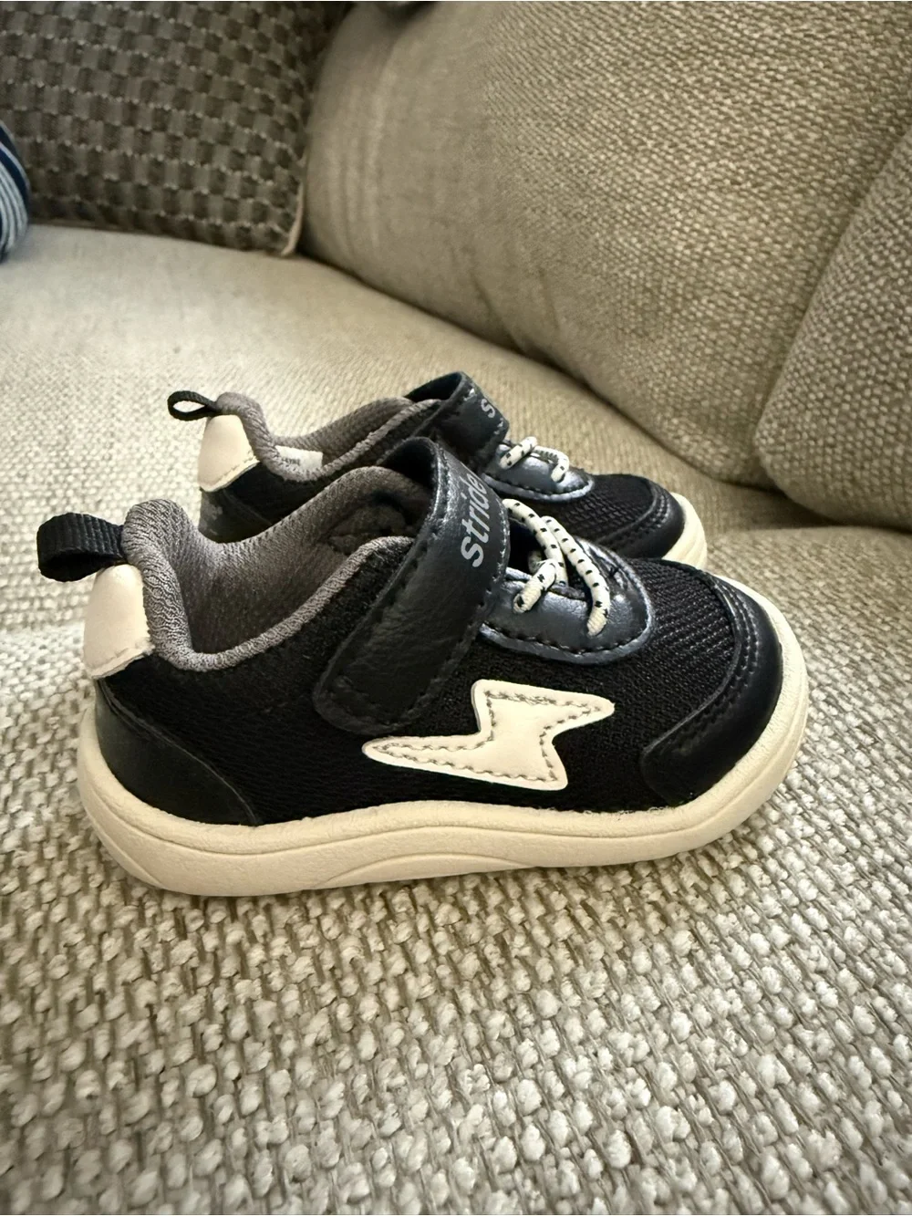 Stride Rite Black and White Infant Sneakers
